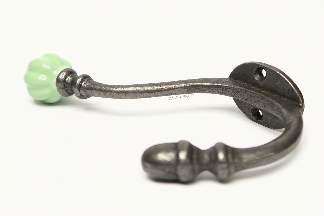 Spring Green Acorn Double Coat Hook freeshipping - Cast & Wood