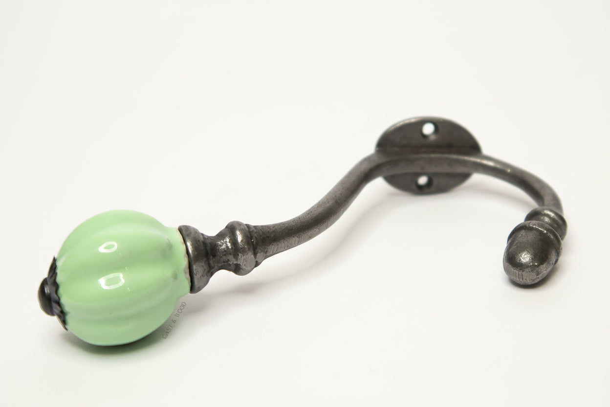 Spring Green Acorn Double Coat Hook freeshipping - Cast & Wood