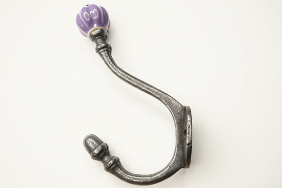 Purple Acorn Double Coat Hook freeshipping - Cast & Wood