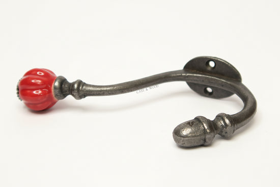 Red Acorn Double Coat Hook freeshipping - Cast & Wood