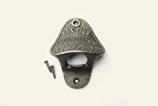 GUINNESS Cast Iron Wall Mounted Bottle Opener freeshipping - Cast & Wood