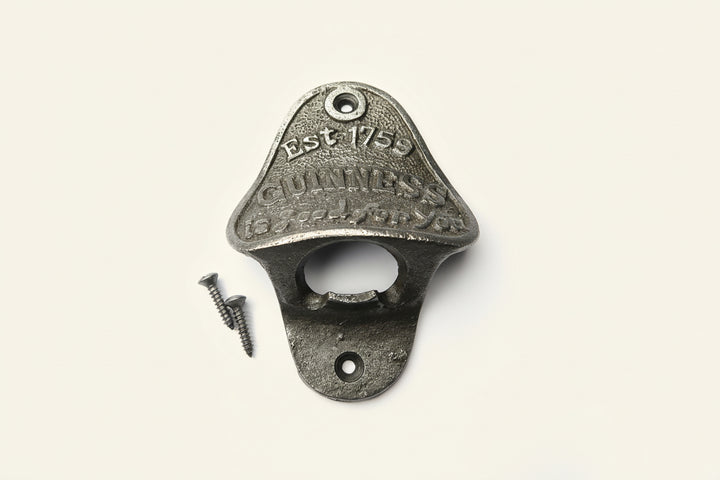 GUINNESS Cast Iron Wall Mounted Bottle Opener freeshipping - Cast & Wood