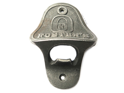 FOSTERS Cast Iron Wall Mounted Bottle Opener freeshipping - Cast & Wood