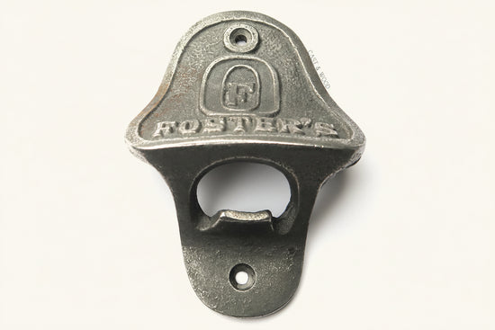 FOSTERS Cast Iron Wall Mounted Bottle Opener freeshipping - Cast & Wood