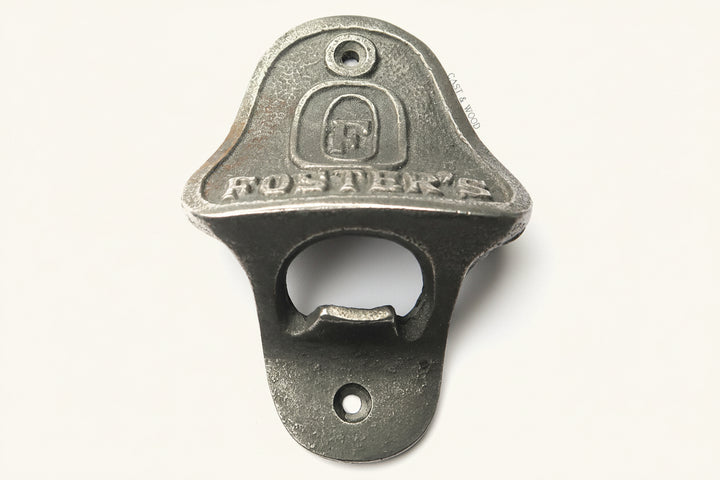 FOSTERS Cast Iron Wall Mounted Bottle Opener freeshipping - Cast & Wood