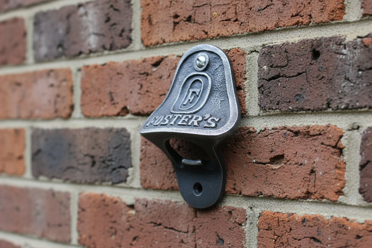 FOSTERS Cast Iron Wall Mounted Bottle Opener freeshipping - Cast & Wood