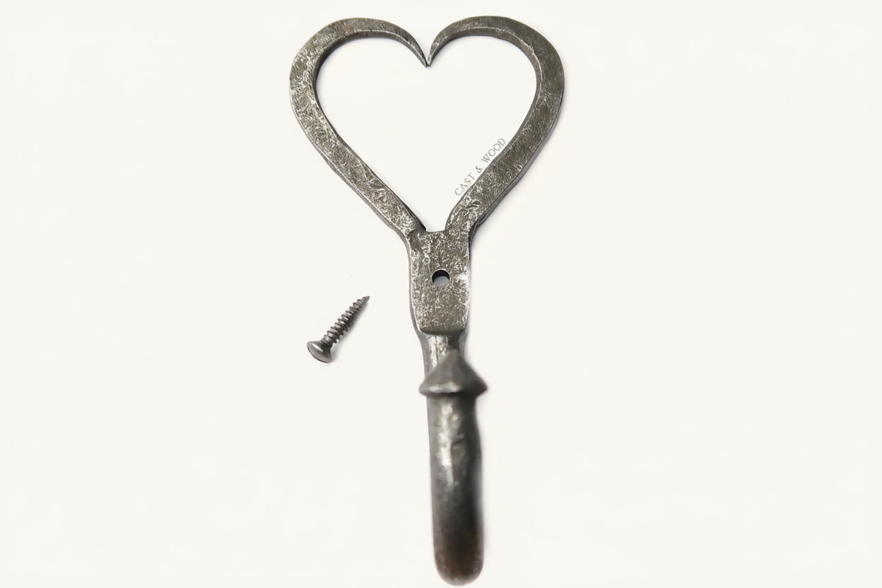 Heart Shaped Coat Hook freeshipping - Cast & Wood