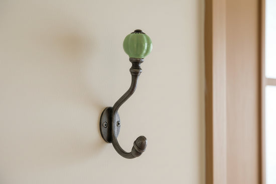 Spring Green Acorn Double Coat Hook freeshipping - Cast & Wood