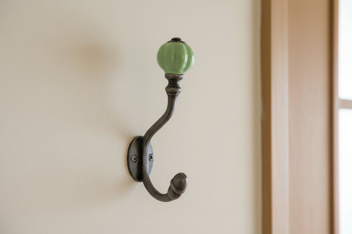 Spring Green Acorn Double Coat Hook freeshipping - Cast & Wood