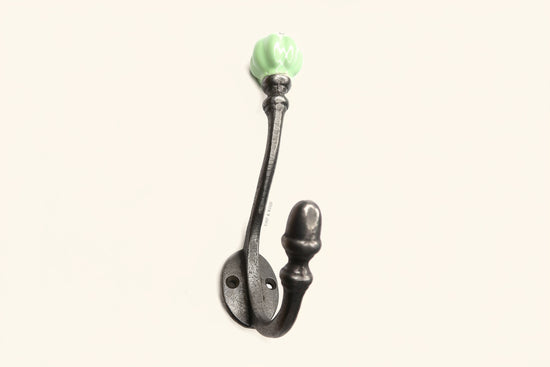 Spring Green Acorn Double Coat Hook freeshipping - Cast & Wood