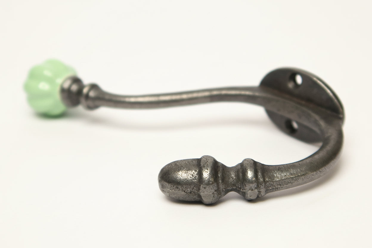 Spring Green Acorn Double Coat Hook freeshipping - Cast & Wood