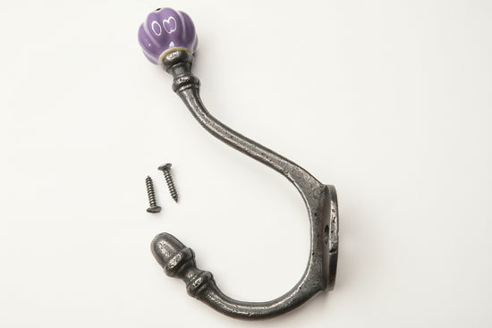 Purple Acorn Double Coat Hook freeshipping - Cast & Wood