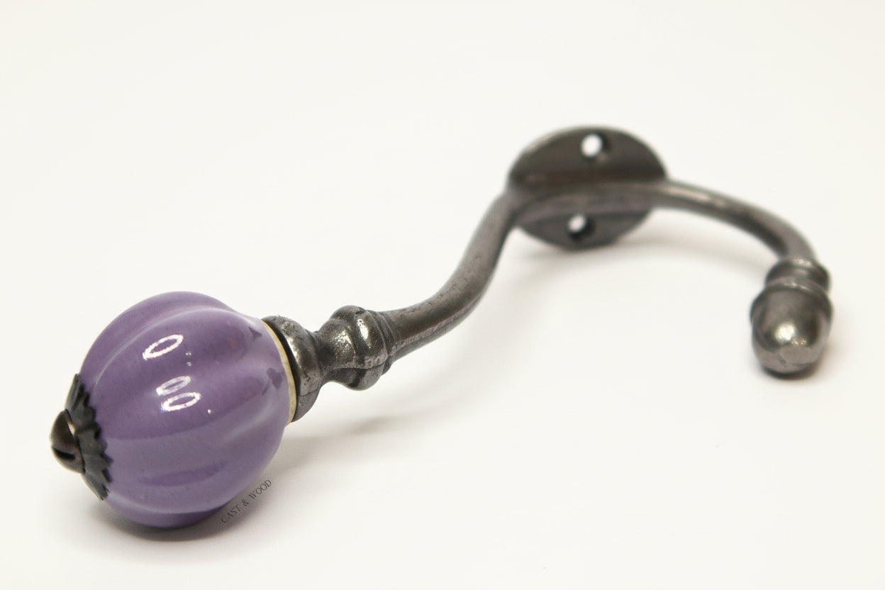 Purple Acorn Double Coat Hook freeshipping - Cast & Wood