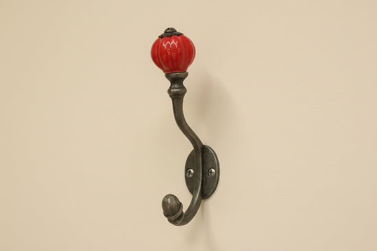 Red Acorn Double Coat Hook freeshipping - Cast & Wood