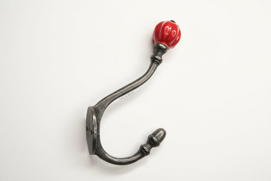 Red Acorn Double Coat Hook freeshipping - Cast & Wood
