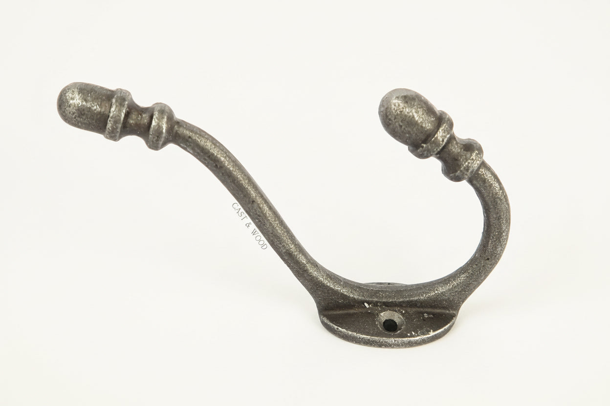 Acorn Double Coat Hook freeshipping - Cast & Wood