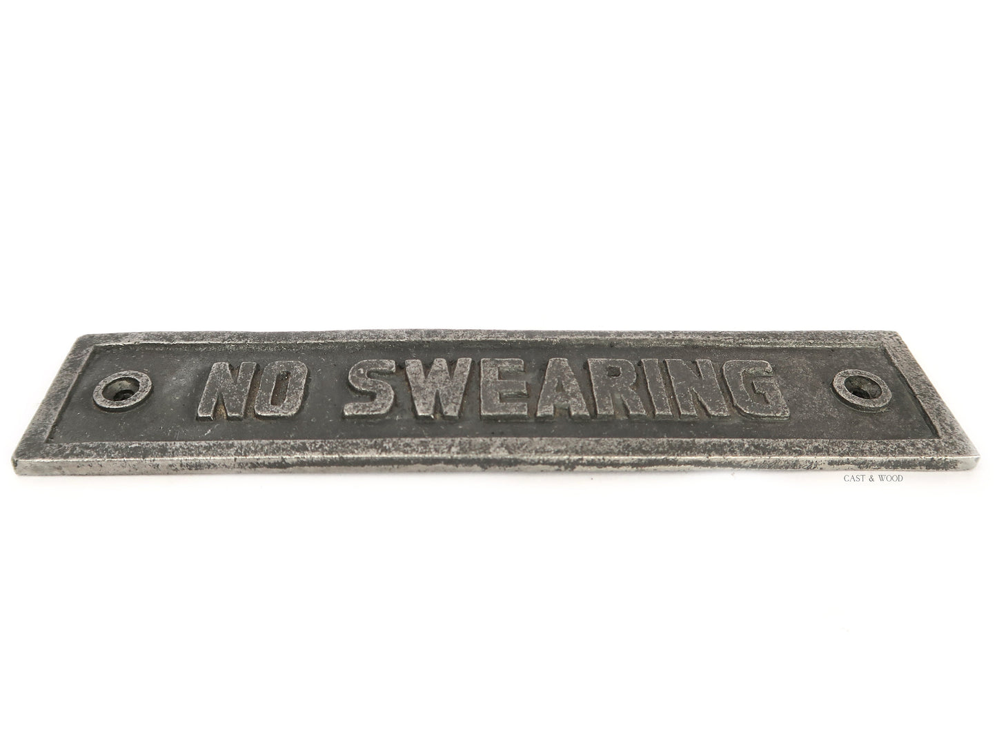 No Swearing Wall Plaque Sign