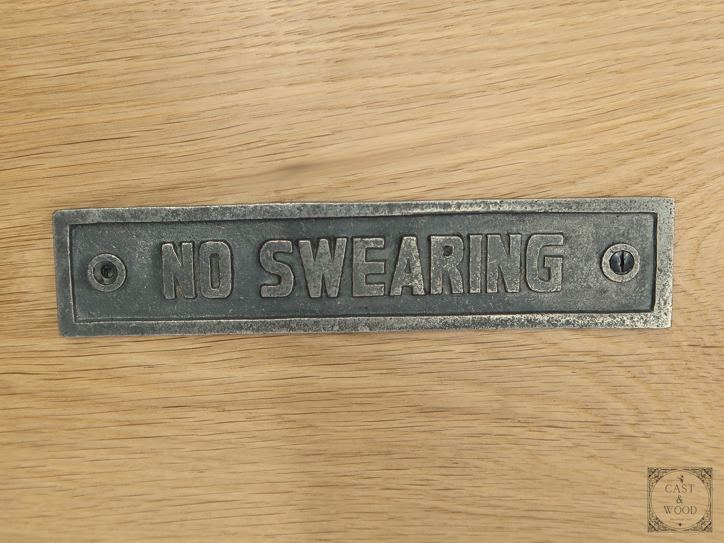 No Swearing Wall Plaque Sign