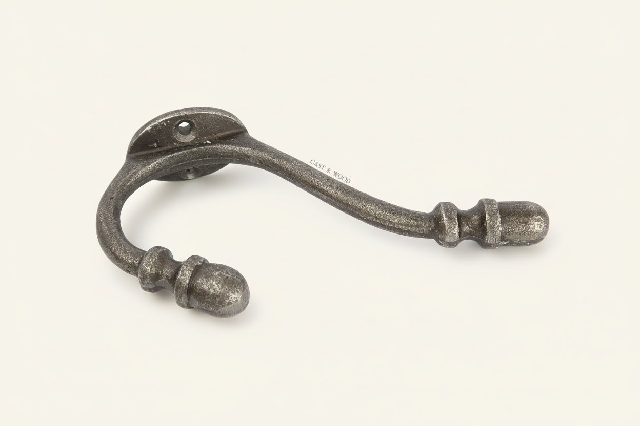 Acorn Double Coat Hook freeshipping - Cast & Wood