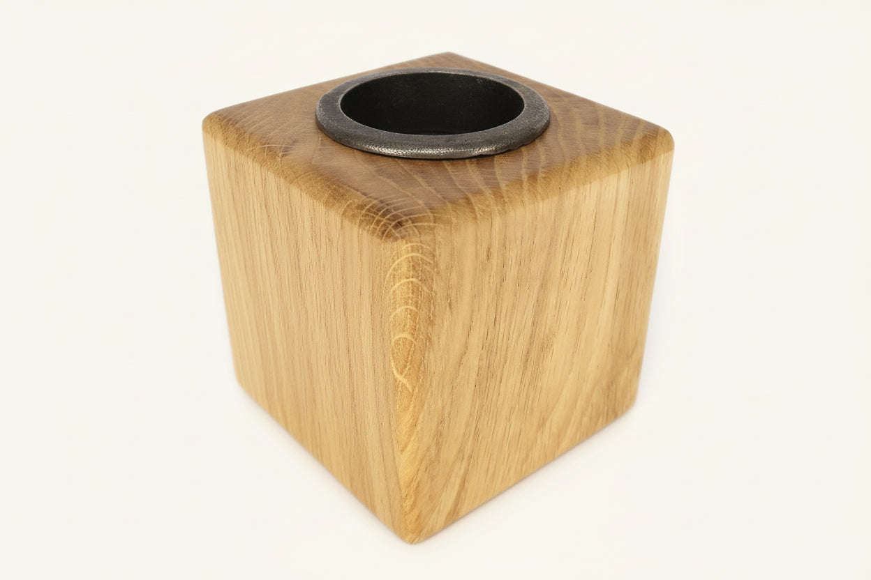 Solid Oak Tea Light Candle Holder freeshipping - Cast & Wood