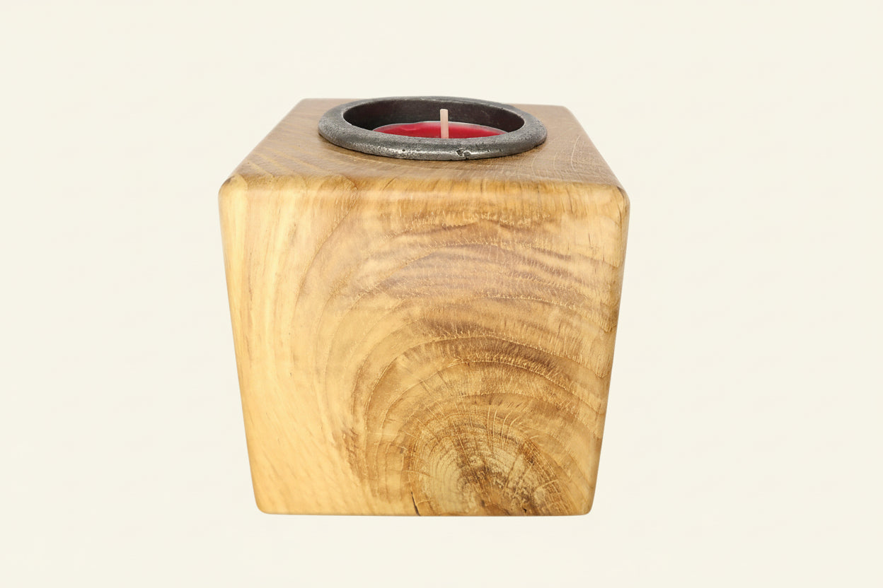 Solid Oak Tea Light Candle Holder freeshipping - Cast & Wood