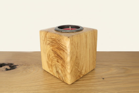 Solid Oak Tea Light Candle Holder freeshipping - Cast & Wood