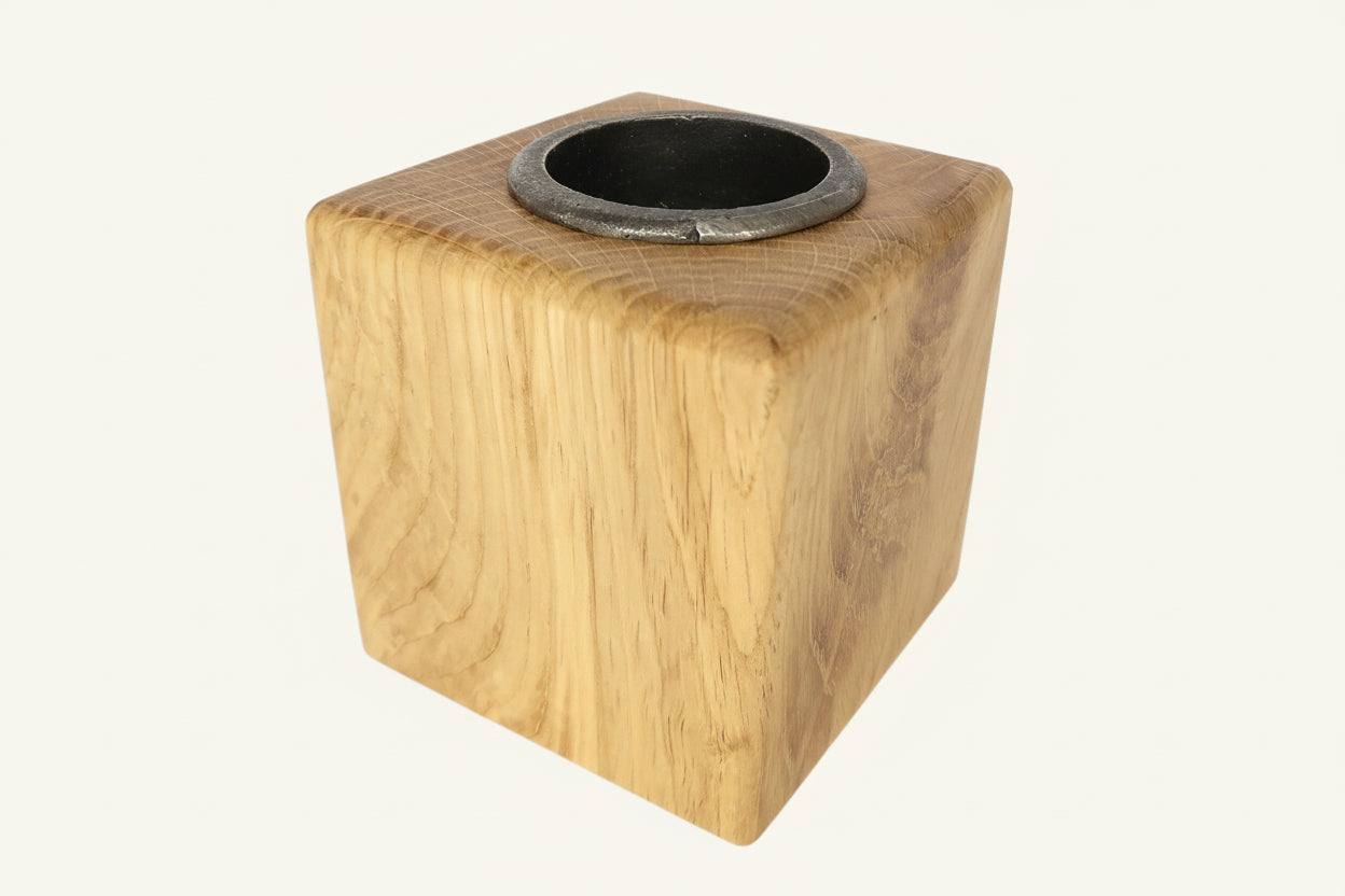 Solid Oak Tea Light Candle Holder freeshipping - Cast & Wood