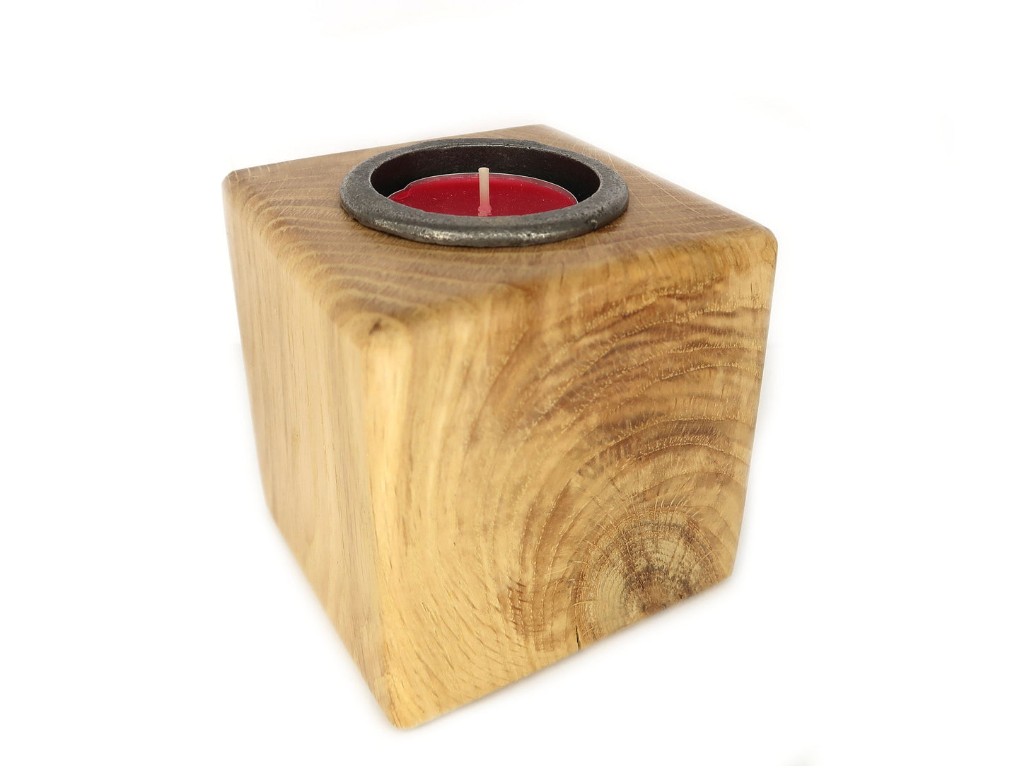 Solid Oak Tea Light Candle Holder freeshipping - Cast & Wood